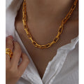 7.4mm Wide Stainless Steel Chunky Link Chain Necklace Heavy Solid Non Tarnish Necklaces Women Men Modern Punk Hip Hop Jewelry