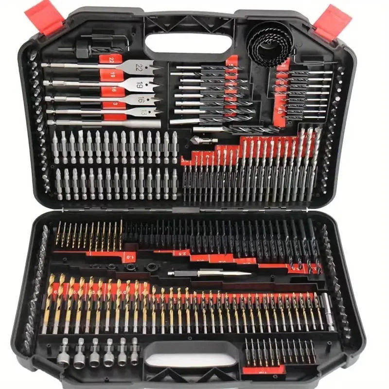 Countersink Drill Bit Set Woodworking High Quality 246Pcs Combination High Speed Steel Multipurpose Drill Bits Set Tool Box