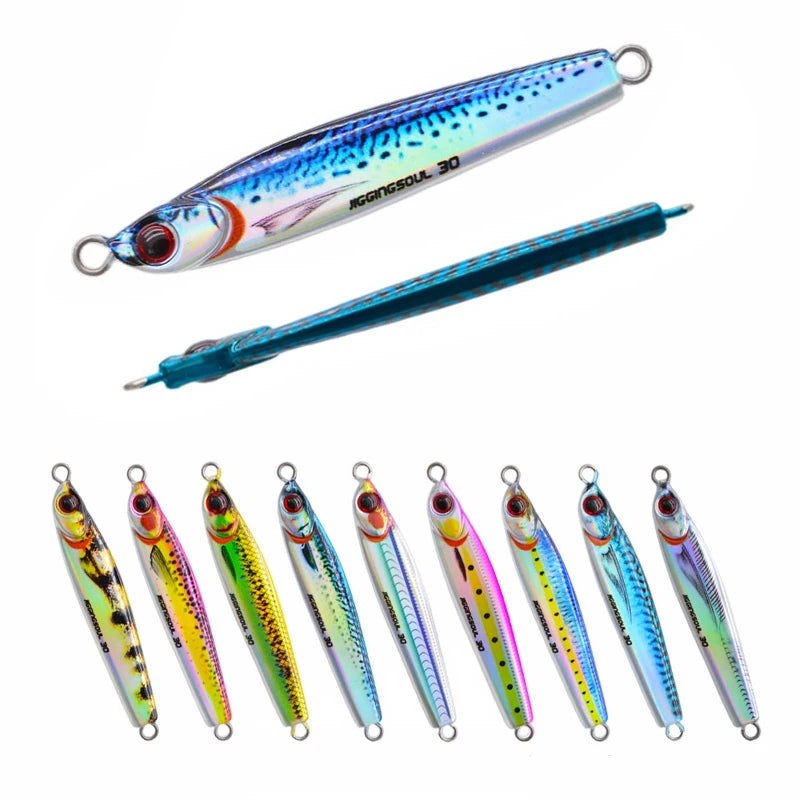 Japan Quality 3D Printed 30g/40g Sea Fishing Offshore Long Casting Metal Jig Lure Slow Sinking Fall Pitch Jigging Jig Lure