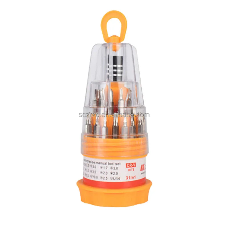 Chrome Plated 31 1 Mini Magnetic Combination Tool Screwdriver Set Industrial for DIY Repairing Watches Mobile Phones Digital