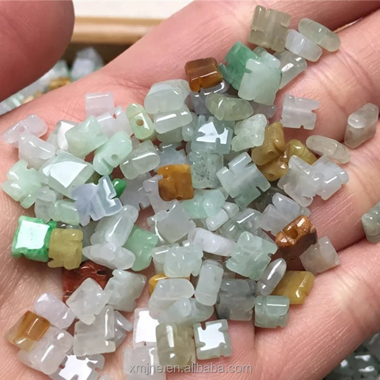 Jade Grade a Jade 4D Wan-Knot Parts Diy Woven Material Jade Accessories Wholesale