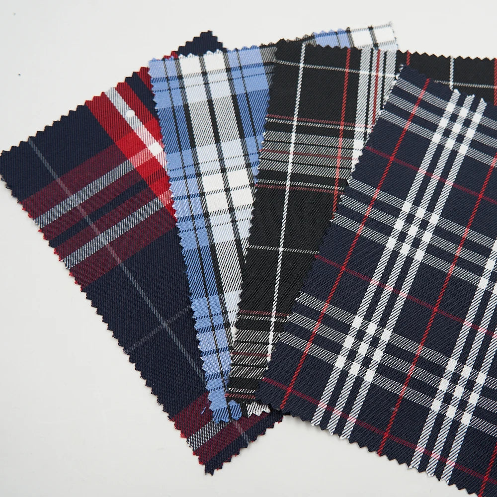 Hot Selling Classic Big Plaid Fabric New Designs Polyester Cotton Tartan Yarn Dyed Woven for Boys School Uniform for Hospitals