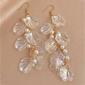 Korean Cute Designer Summer Shell Pearl Tassel Statement Earrings for Women Fashion Jewelry
