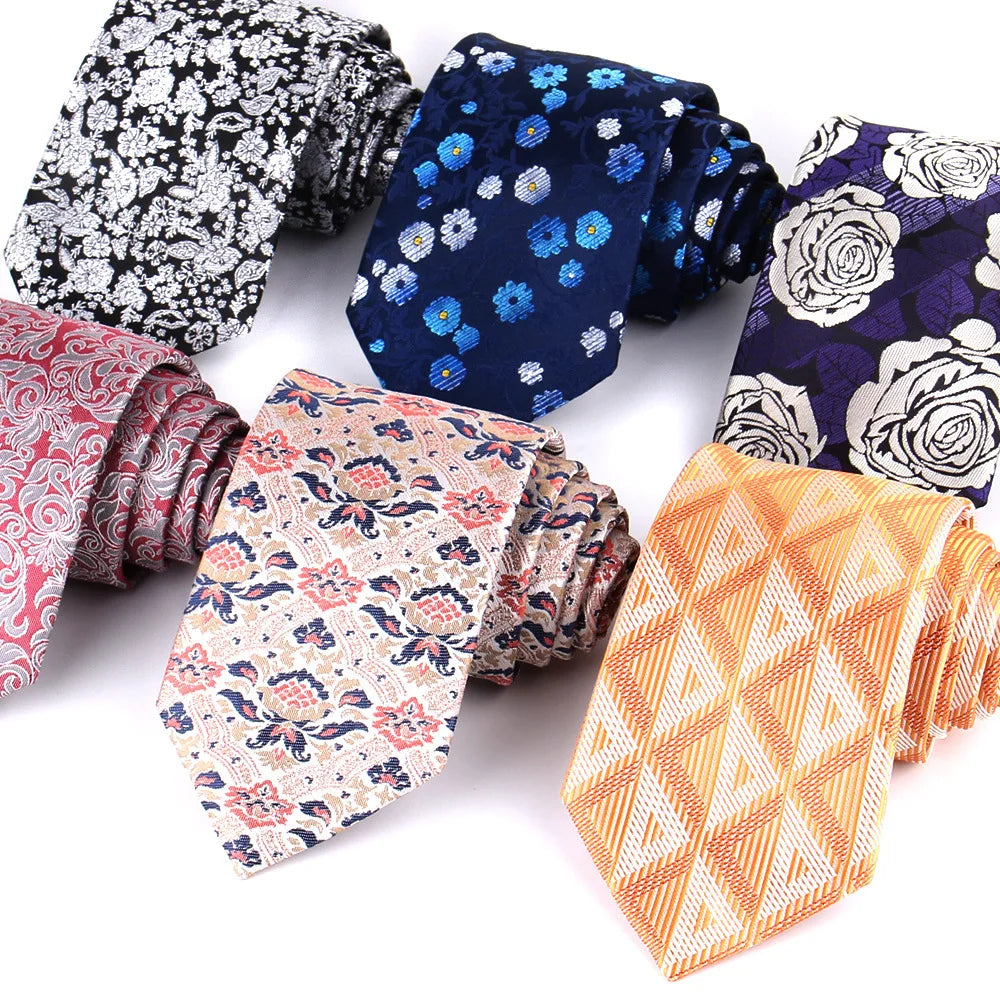 Mens Ties Wholesale Vintage Printing Neckties Floral Ties for Wedding Classic Suits Flower Print Neckwear Cravats Custom Gifts