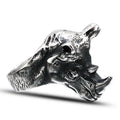 Hip-hop Animal Jewelry Stainless Steel Rhinoceros Ring for Men