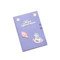 Fashionable Popular Korea Ins Hand Ledger Set Simple A5 Cute Girl Notebooks Printed Style PU Leather PVC Cover Loose-leaf