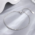 Simple Accessories Women's 925 Sterling Silver Plain Chain Bean Bracelet Fashionable Parties Engagements Anniversaries Children