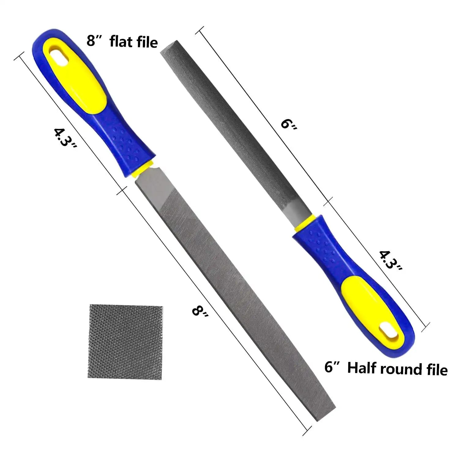 Wholesale Premium Grade T11 Long Lasting Teeth Flat Medium Cut File Set Non-slip Rubber Covered Handles