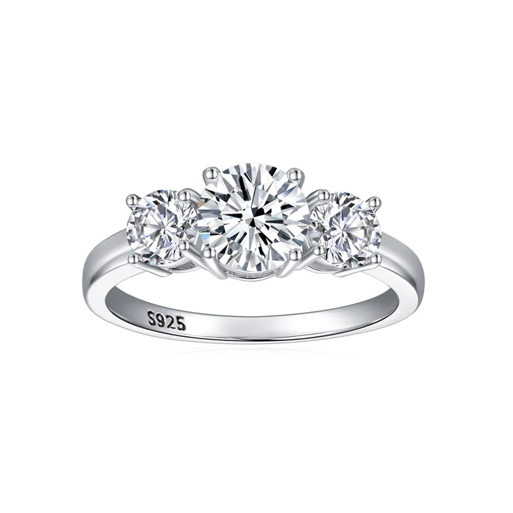 Fashionable Best S925 Sterling Silver Wedding and Engagement Rings for Women Birthday Party Fashion Jewelry MegaBDM