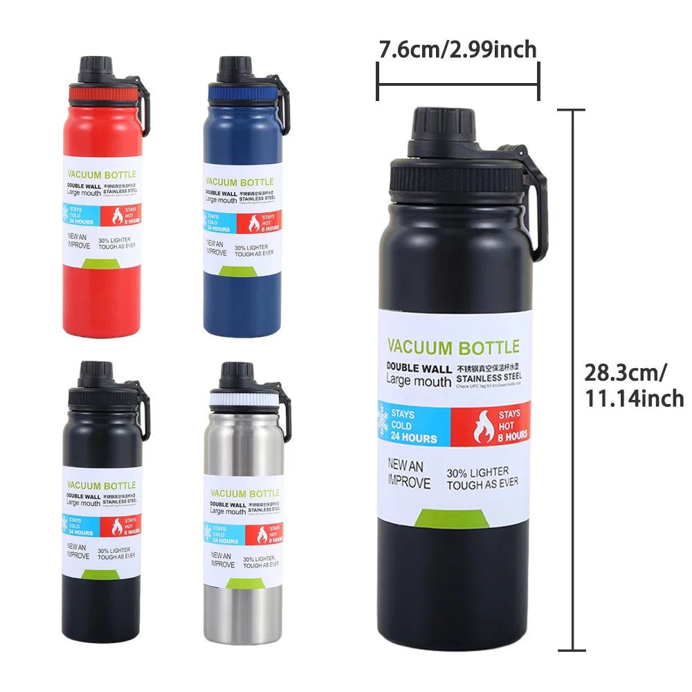 25oz Hydro Sport Bottle Double Wall Insulated Vacuum Flask Stainless Steel Portable Water Bottle Tumbler Tumbler for Tea