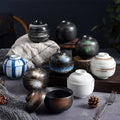 Pot Soup Bowls Ceramic Stew Cup Egg Japanese Steaming Serving Porcelain Small Custard Dessert Onion Cuisine Chawanmushi