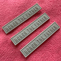 Single Color Private logo Silicone Rubber Labelnice Looking Embossed Rubber Bag Label