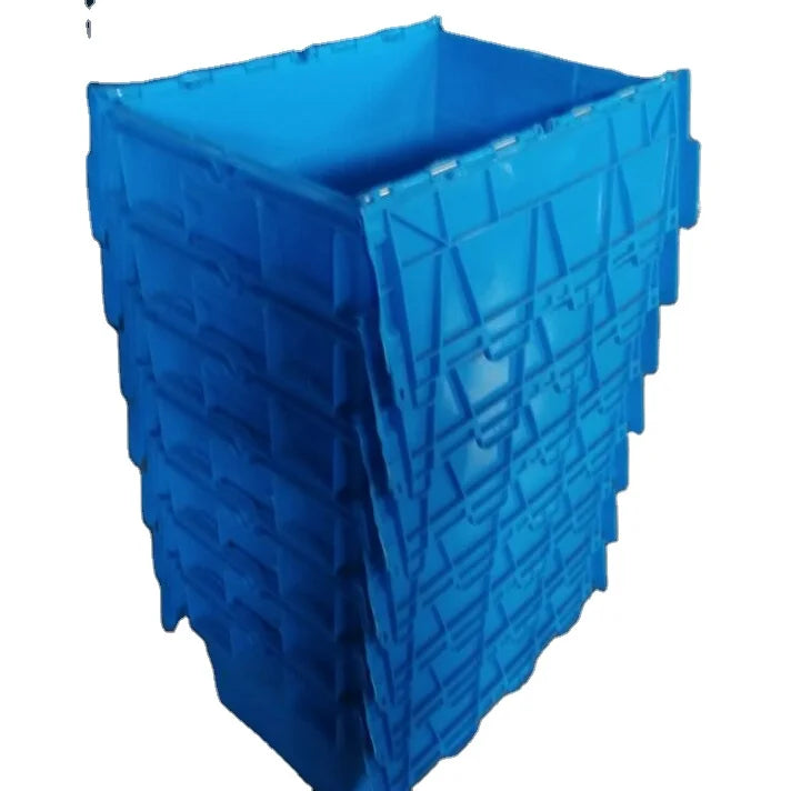 Fruit Vegetable Hdpe Plastic Crate Storage Box Wholesale with Lid Foldable Crate Turnover Plastic Crates Totes Container Box