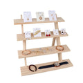 Multi-Layer Log Ring Display Rack for Earrings Studs and Jewelry Detachable Earring Card Rack With Trays  Packaging Type