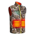 AQTQ Men's Lightweight Real Tree Camouflage Hiking Camping Hunting Gilet Wear Realtree Gear Heated Camo Fleece Vest With Battery