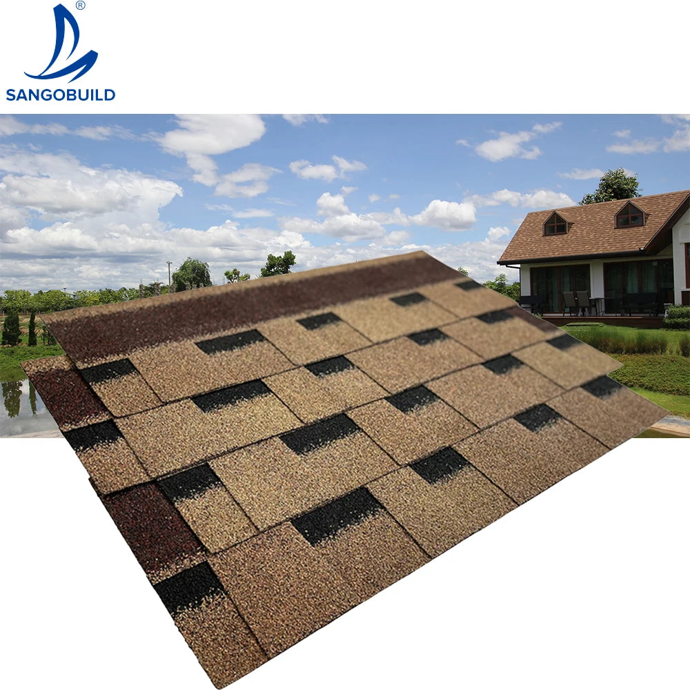 US Certification Architectural Roofing Tile Manufacturer China Red Laminated Roof Asphalt Shingles for House