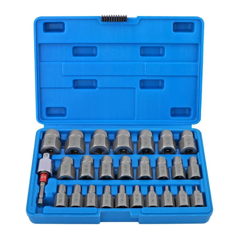 WZAUTO Power Tool and Hand Tool Combine Used Inch Drive Easy Out Bolt Remover Damage Screw RemoverDamage Screw Extractor Set