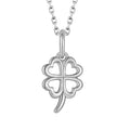 YILUN 925 Sterling Silver Lucky Four Leaf Clover Pendant Necklace