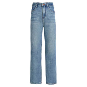 Women's Casual Baggy Jeans Cotton Fabric Light Wash Relaxed Fit Fashionable Style Custom Size