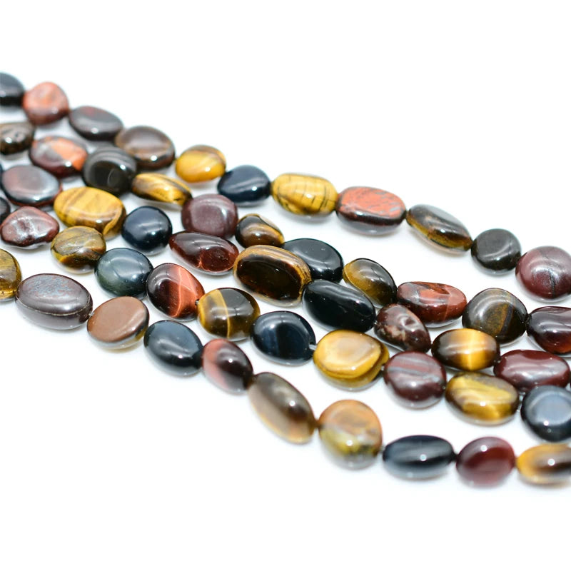 Wholesale Tiger Eye Loose Gemstone Beads 6*8/8*10mm Natural 3 Colors-Red for DIY Jewelry