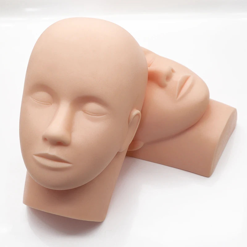 Rubber Practice Makeup Tools Eyelash Extensions Flat Training Mannequin Head