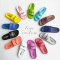 Indoor Outdoor PVC Blank Custom Logo Slippers Slides Footwear Sandals for Women and Ladies