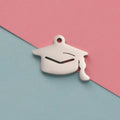 Hot Selling Stainless Steel Customized Graduation Hat Shape DIY Pendant Jewelry Charms for Necklace