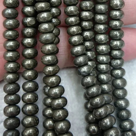 Wholesale Natural Loose Gemstone Strand 4*6mm Pyrite Stone Beads for Jewelry Making