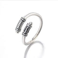 925 Sterling Silver Adjustable Vintage Ring Minimalist Punk Style Fine Jewelry for Women for Anniversaries and Parties
