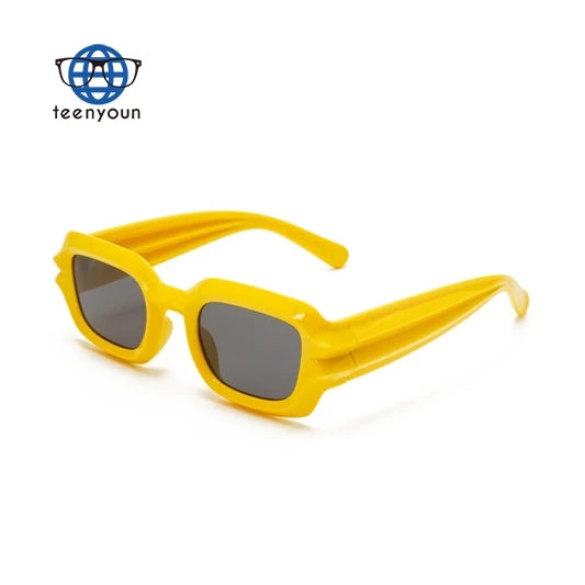Teenyoun 2024 Women Big Frame Anti Uv Color Luxury Sunglasses Designer Men Quality Pc Premium Square Frame Sunglasses Wholesale