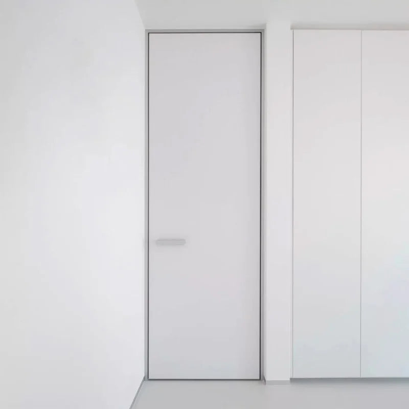 Foshan Invisible Door Manufacturer  White Hidden Invisible Interior Room Door Melamine Frameless Door
