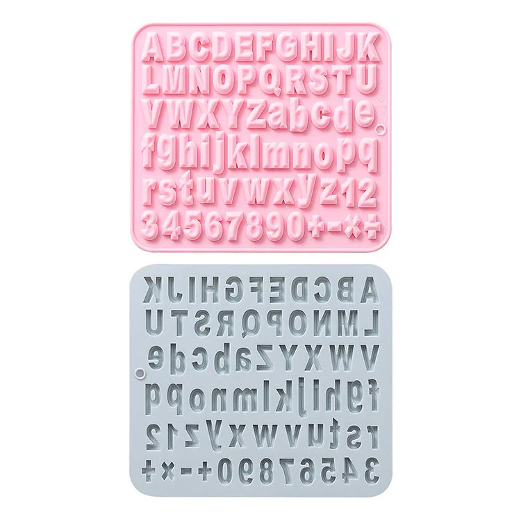 DIY Mini Eco-Friendly Alphabet Number Letter Cookie Silicone Mold 80g for Chocolate Cake Decoration