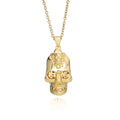 Drop shipping gold punk custom necklace jewelry personalized fashion chain women accessories necklaces with skull pendants