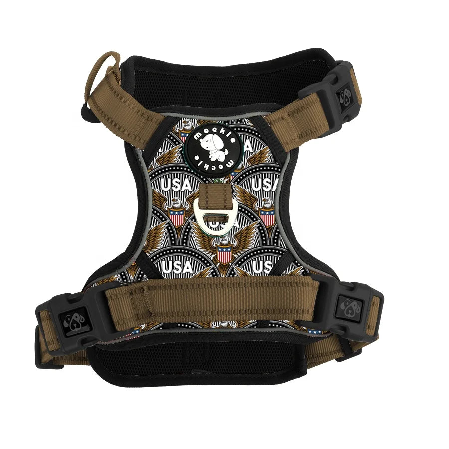 USA Pattern Custom Service Dog Harness Adjustable Backpack Accessory Manufacturer Outdoor Training Oem Odm Tactical Dog Harness