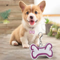 Wholesale Custom Silver Plated Bright Color Personalized Enameled Bone Shape Pet ID Name Dog Tag
