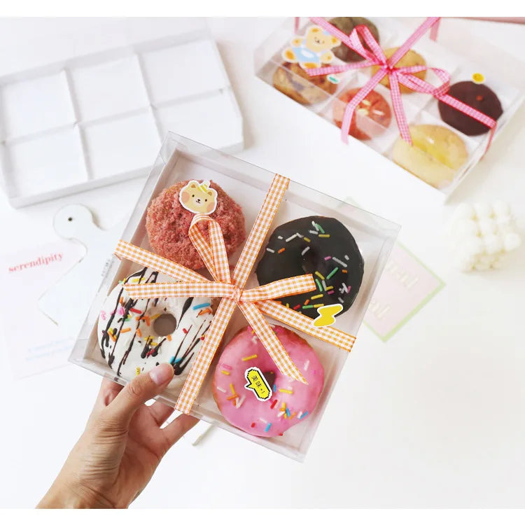 Pop Mini Bread Cake up Donut Packaging pink Box Bakery Disposable Kraft Paper Package for Cupcakes Muffins Party Favor