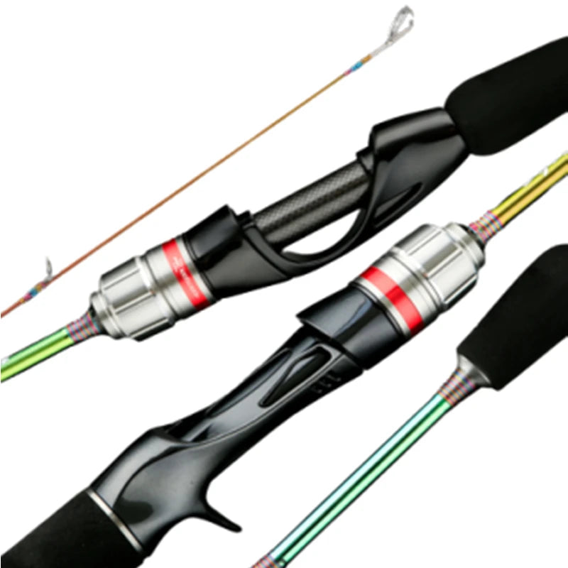 Ultra Light Solid Carbon Fiber Fishing Rod Bait Casting 1.68m 1.8m 1.98m Bass Fishing Rod Freshwater Spinning Pole