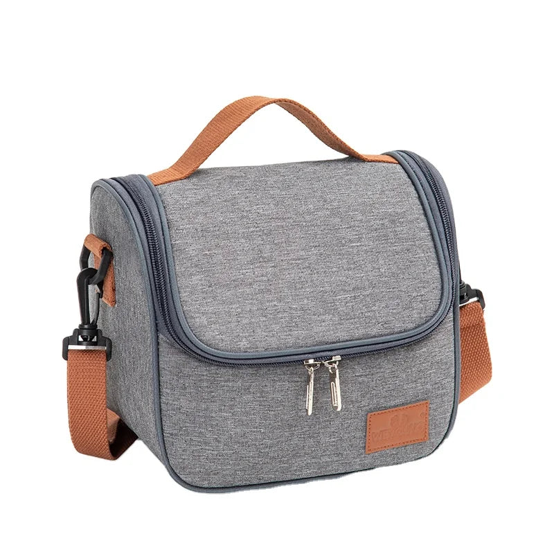Portable Fashion Polyester Waterproof Picnic Insulation Cooler Lunch Thermo Bag Pouch Custom Logo School Food Storage Students