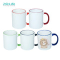 PYD Life Hot Sale Sublimation Mugs 11oz Rim Handle Ceramic Custom Coffee Mugs
