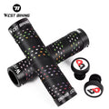 WEST BIKING Bike Rubber Cover Non-slip MTB Bike Cycle Handlebar Grip Aluminum Alloy Bicycle Accessories Cycling Handle Bar Grips