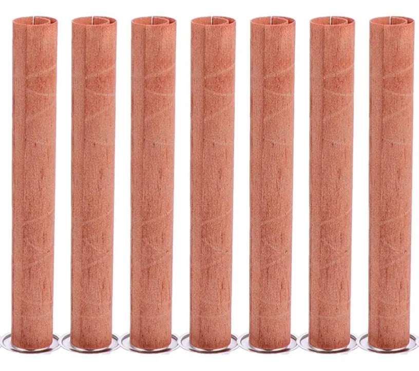 Good Quality Wholesale Cylinder Wooden Wick Wood Cylinder Round Shape Wooden Wick Candle Making With Metal Base