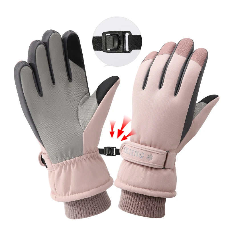 Best Selling Women Touch Screen Waterproof Sports Ski Gloves