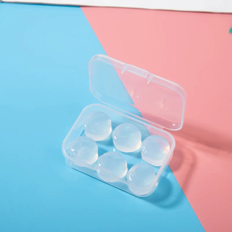 Wejump 6PCS Reusable Moldable Silicone Mud Ear Plugs Noise Reduction for Sleeping Snoring Swimming Travel Concerts and Studying