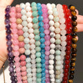 Wholesale Round Smooth Rose Quartz/Lepidolite/Turquoise/Howlite/Agates/Lava Loose Stone Beads for Jewelry Making