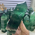 Wholesale Natural Large Green Fluorite Crystal Obelisk Raw Quartz Crystal Points for Feng Shui Home Decoration