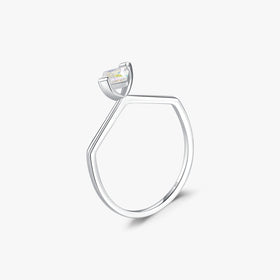 925 Sterling Silver Colorful Square Zirconia Geometric Fine Jewelry Original Design Wedding Statement Ring for Women