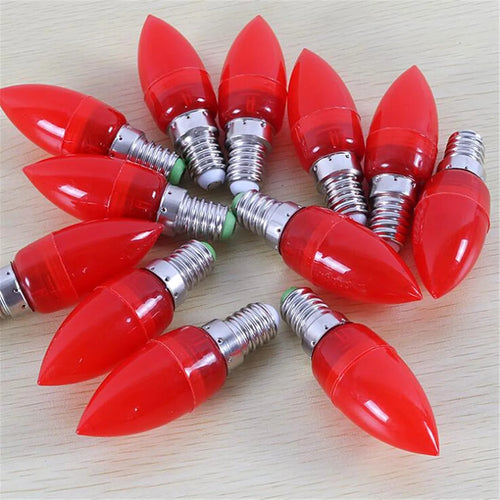 0.5W E14 E12 Energy Saving LED Plastic Red Lighting Lotus God Lamp Filament Candle Light Bulb Buddhist Supplies