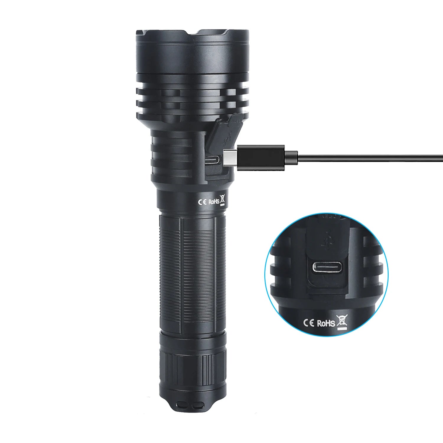 Sofirn 2024 Hot Sale Aluminum Rotary Zoom Flashlight Torch Light Best Rechargeable Flash Light for Outdoor