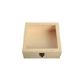 Small Square Christmas Wooden Jewelry Box with Glass Top Multifunction Wedding Gift Display for Store Various Items
