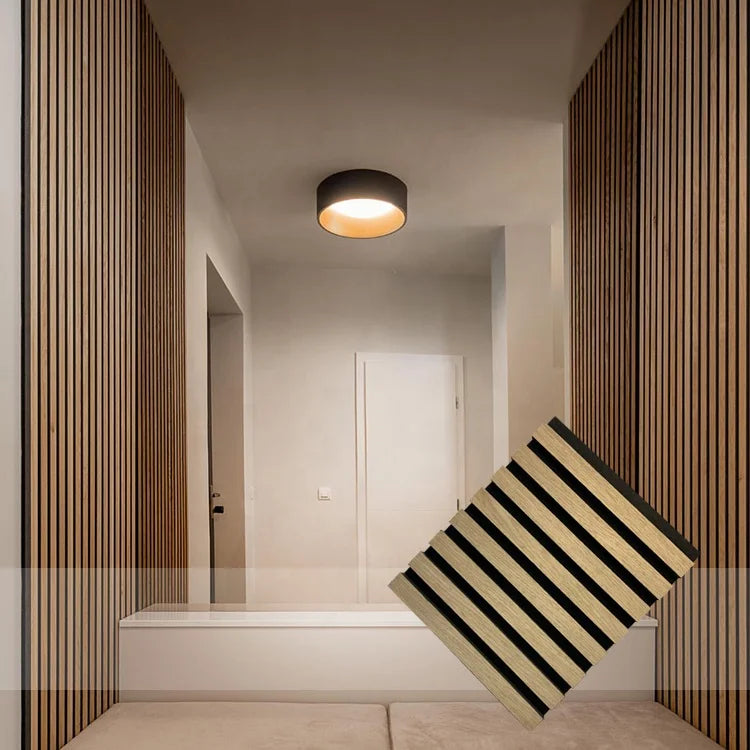Cost Effective Directly Factory Soundproof Paneling Wooden Slat Polyester Fiber Acoustic Akupanel